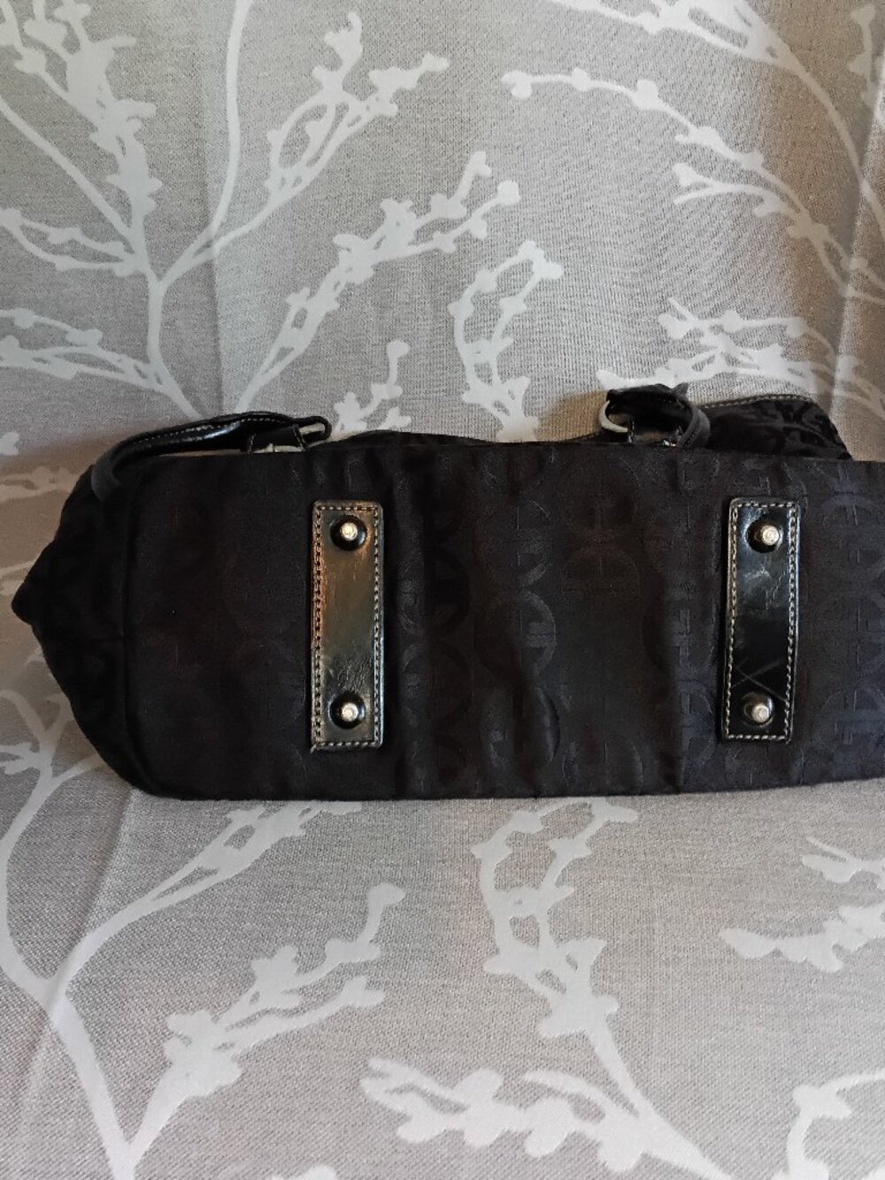 Giani Bernini Black Signature Monogram Jacquard Shoulder Bag - Picture 8 of 12